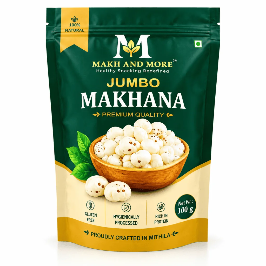 100gm Jumbo Mithila Makhana makh and more